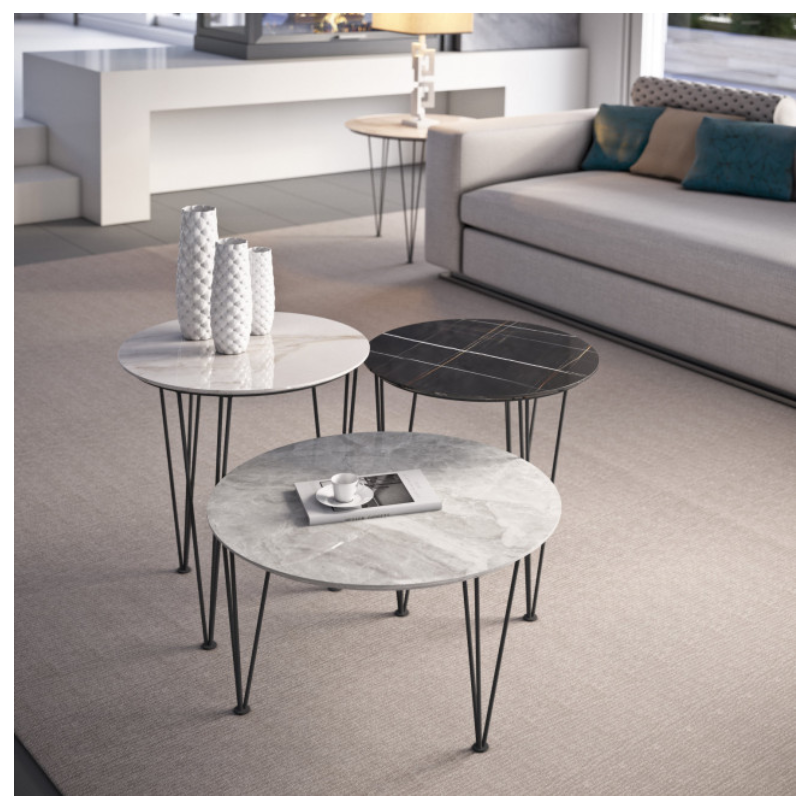 TAVOLINO ROTONDO PIRAMIDE 1061-G, 1062-G, 1063-G - MACONI