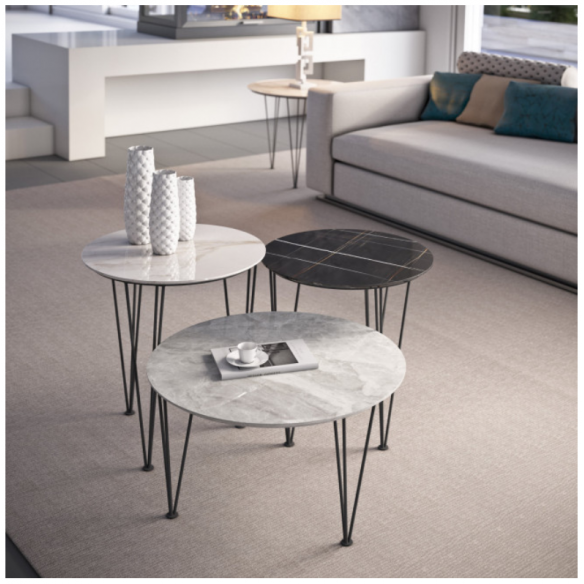 TAVOLINO ROTONDO PIRAMIDE 1061-G, 1062-G, 1063-G - MACONI