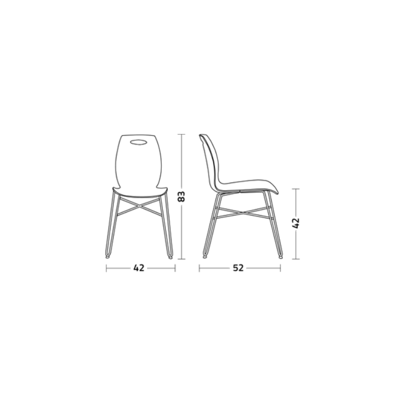 Sedia BIP IRON struttura in tondino... Sedia BIP IRON struttura in tondino...