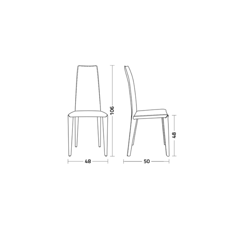 Sedia KARLA struttura in acciaio...