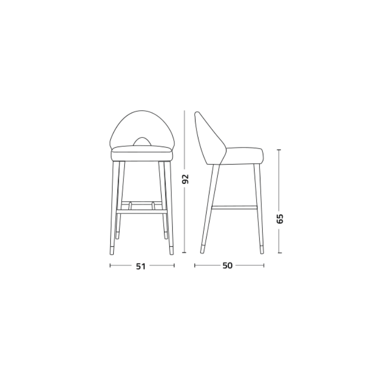Sgabello DIANA.F.SS rivestimento in... Sgabello DIANA.F.SS rivestimento in...