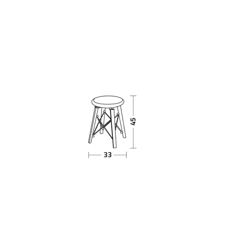 Sgabello JACK Jr. struttura in legno...