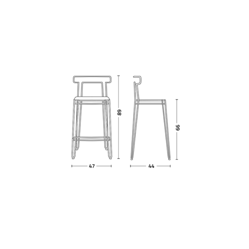 Sgabello JACKIE seduta in cuoio...