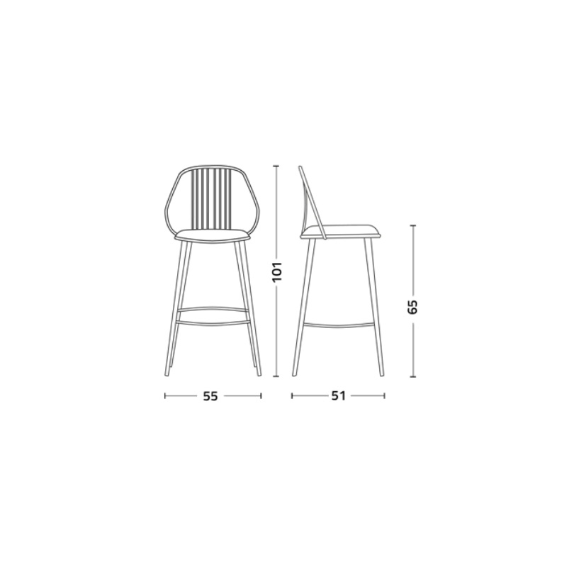 Sgabello WAIYA.SS seduta in ecopelle...