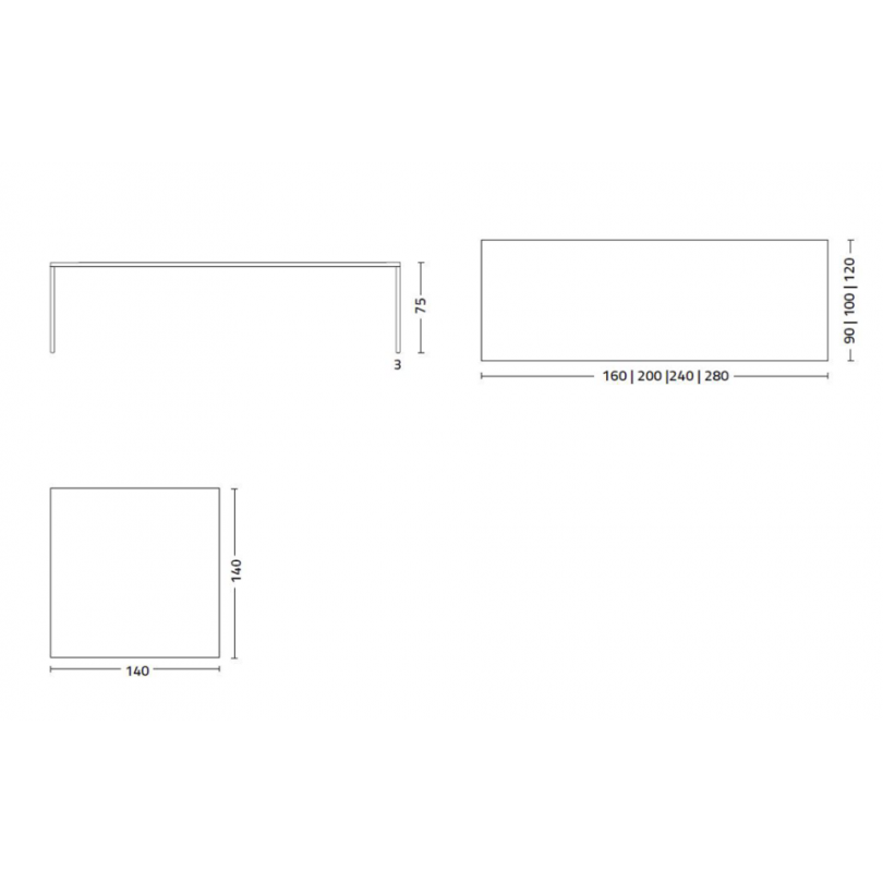 Tavolo PURE EVO piano lamiera acciaio... Tavolo PURE EVO piano lamiera acciaio...