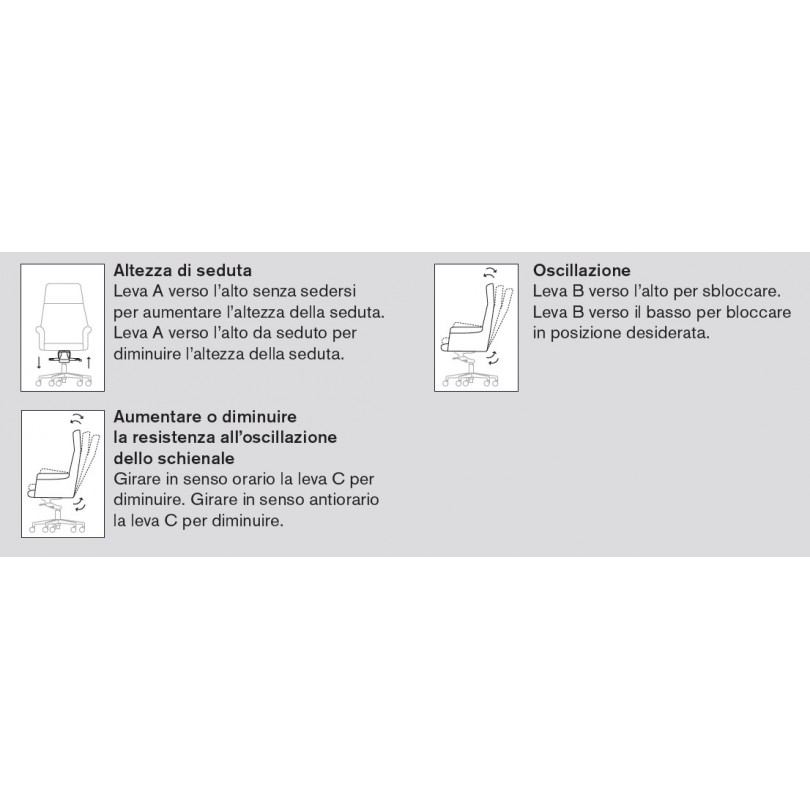 Sedia presidenziale ANDY struttura in...