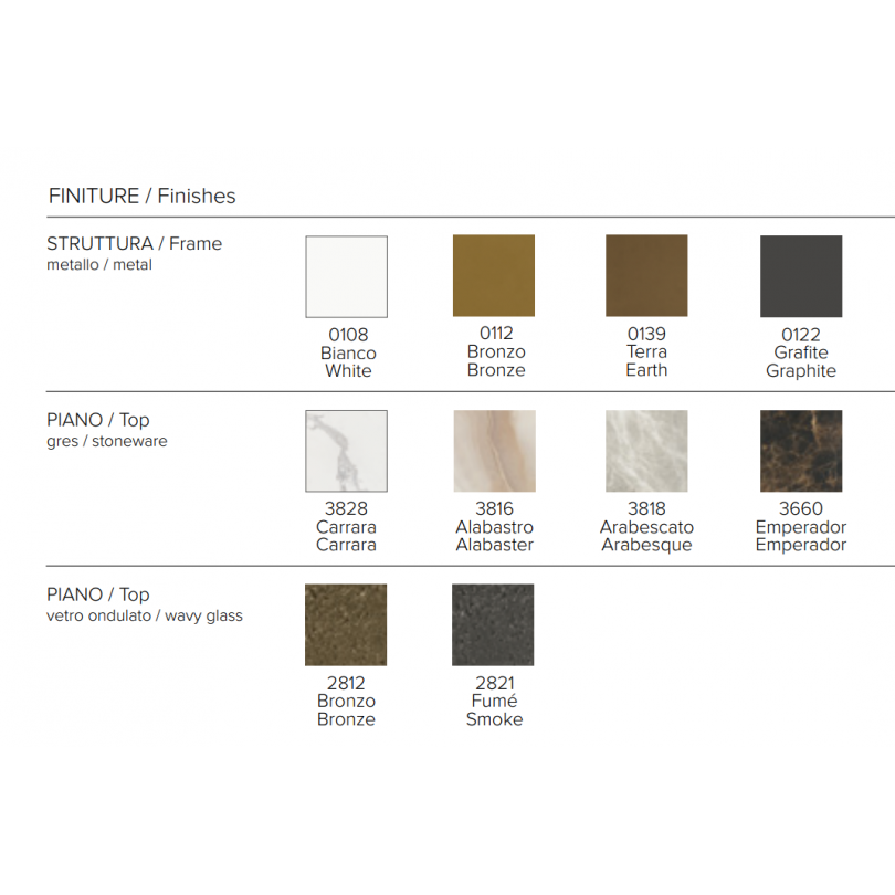 Consolle COSMOS piano in gres/vetro...