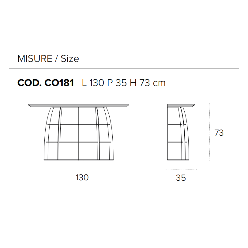 Consolle COSMOS piano in gres/vetro...