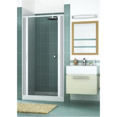 Box porta doccia venere in pvc 1 lato apertura scorrevole centrale. misure 180 x h185 cm
