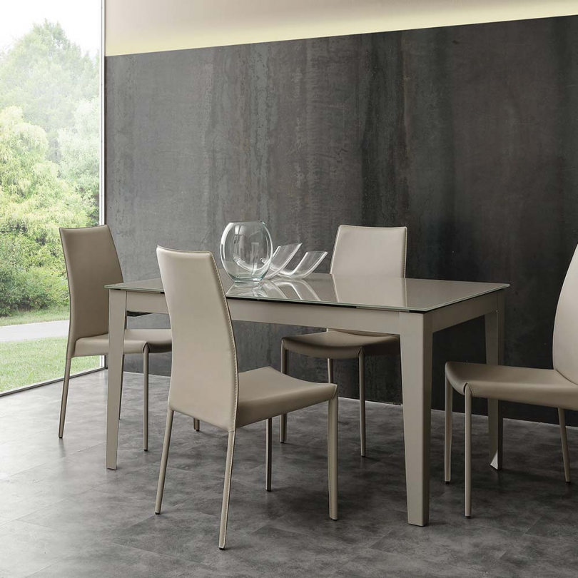 Tavolo allungabile LONG WAY vetro -...