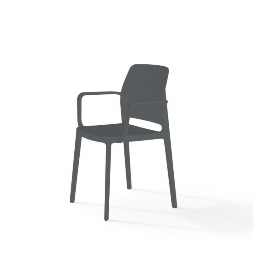 Sedia TIPA con braccioli impilabile -...