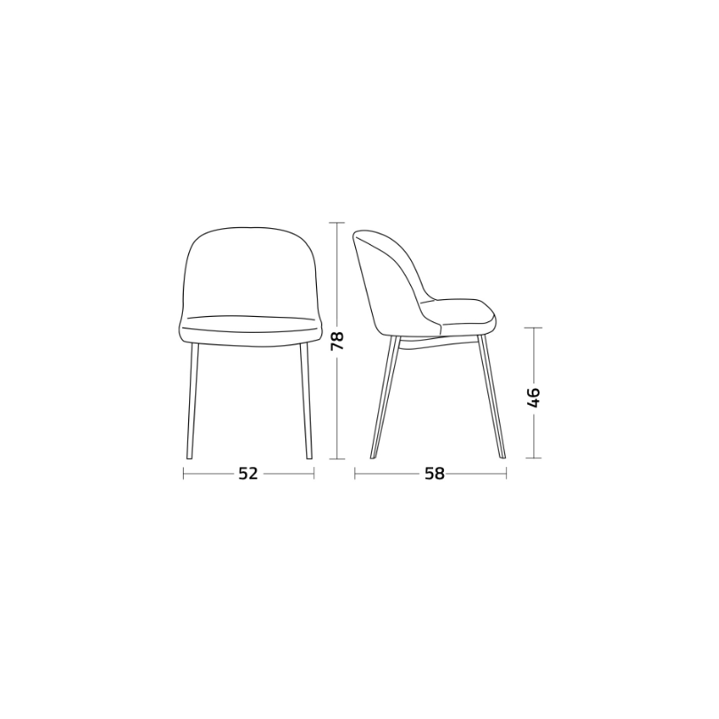 Sedia "MEGHAN.TT" rivestimento in...