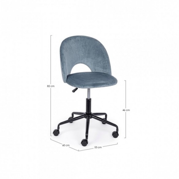 SEDIA UFF. LINZEY AZZURRO