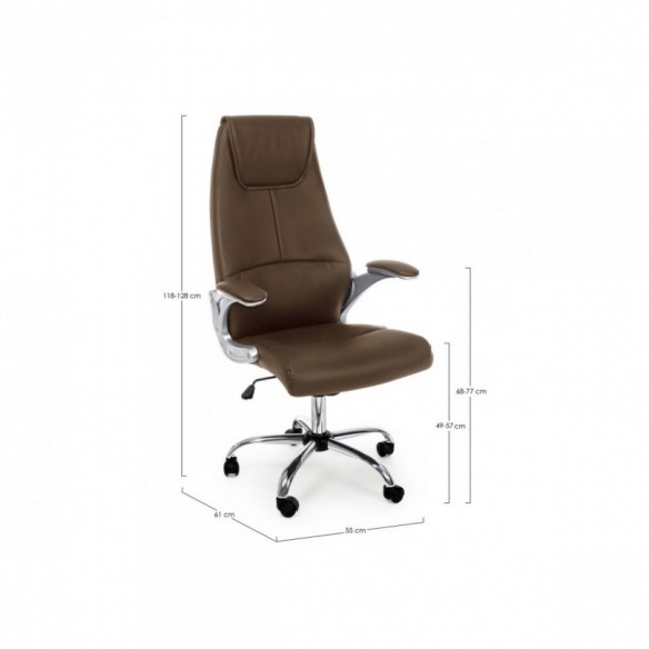 POLTRONA UFFICIO C-BR CAMBERRA MARRONE