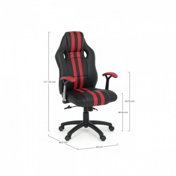 POLTRONA UFFICIO C-BR SPIDER ROSSO