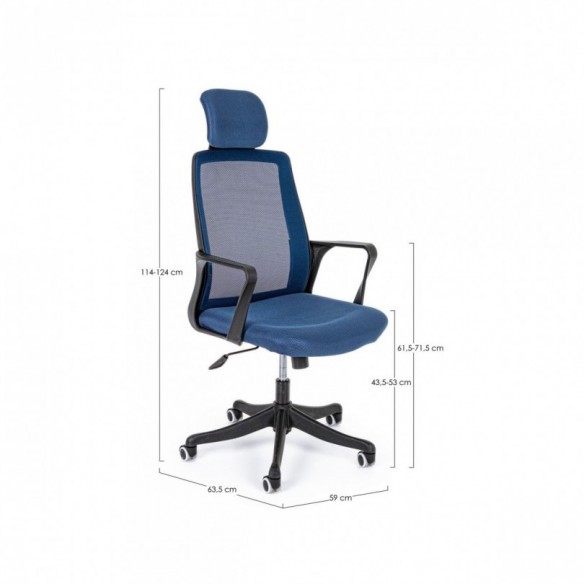 SEDIA UFF. C-BR LAURENT BLU