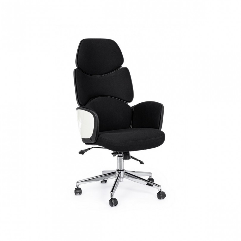 POLTRONA UFF. ARMSTRONG NERO-BIANCO