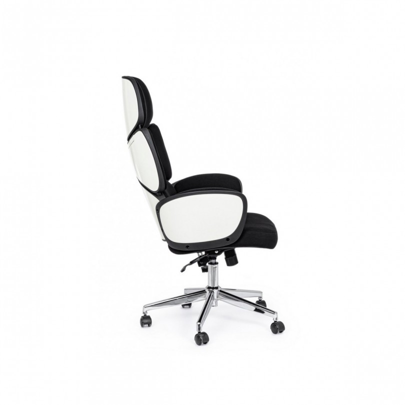 POLTRONA UFF. ARMSTRONG NERO-BIANCO