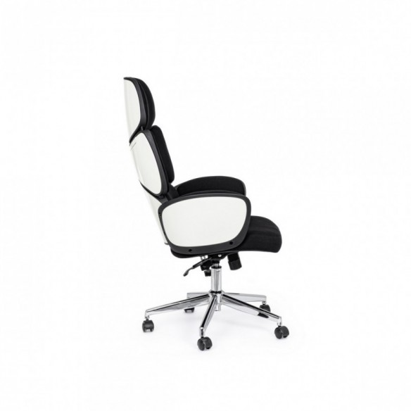 POLTRONA UFF. ARMSTRONG NERO-BIANCO