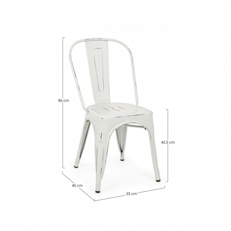 SEDIA MINNESOTA BIANCO ANTICO