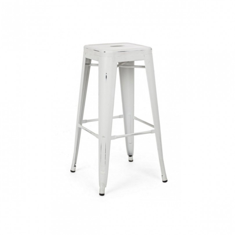 SGABELLO BAR MINNESOTA BIANCO ANTICO H76
