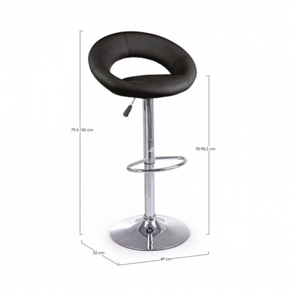 SGABELLO BAR CHEYENNE NERO