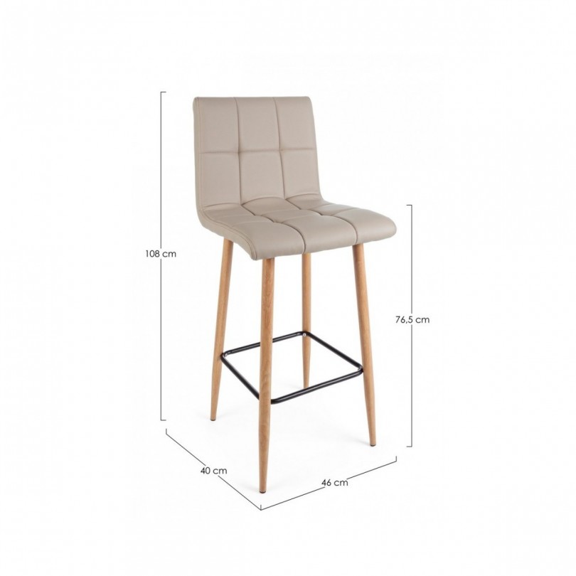 SGABELLO BAR BRUCE PU CAPPUCCINO