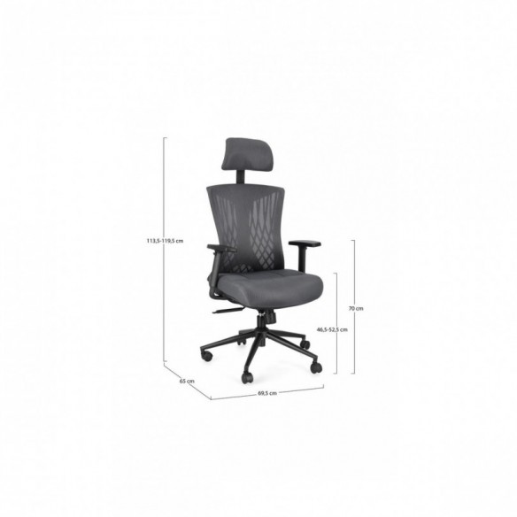 POLTRONA UFFICIO C-BR HENDERSON GRIGIO