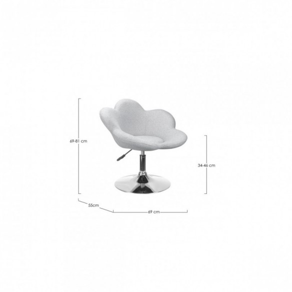 POLTRONCINA FLEUR CROMO-GRIGIO CHIARO