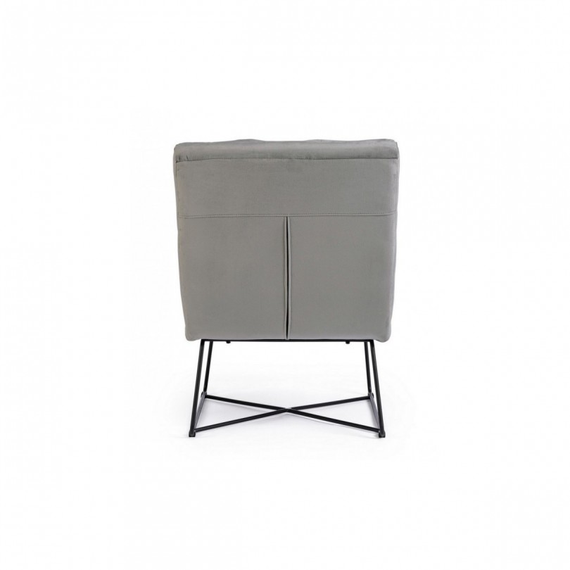POLTRONA LIZZIE VELLUTO GRIGIO