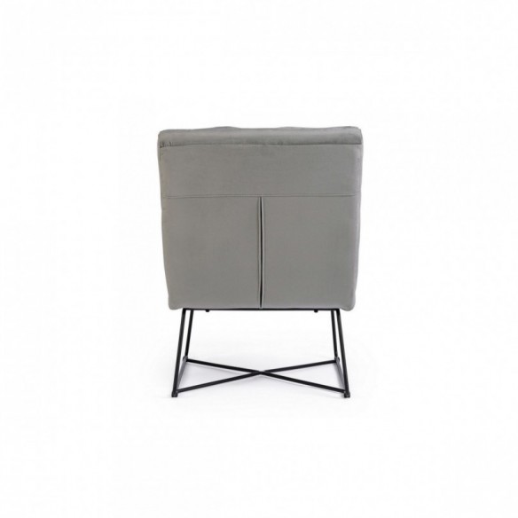 POLTRONA LIZZIE VELLUTO GRIGIO