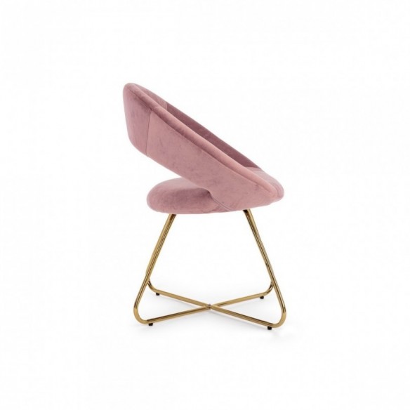 POLTRONA VANITY ORO VELLUTO ROSA