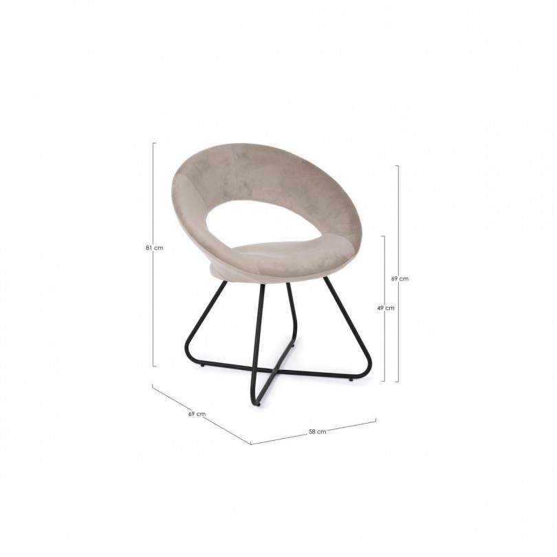 POLTRONA VANITY NERO VELLUTO TORTORA POLTRONA VANITY NERO VELLUTO TORTORA