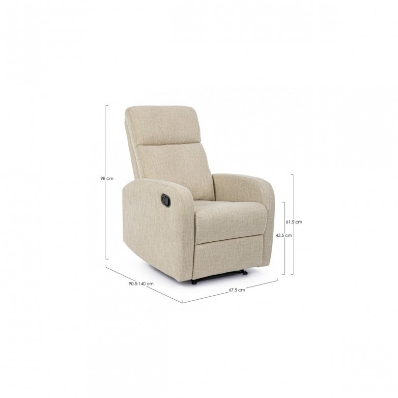 POLTRONA RECL MANUALE IRIS TEXT BEIGE