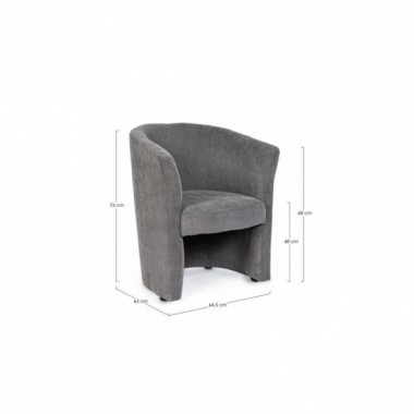POLTRONA BELIZE ANTRACITE 2