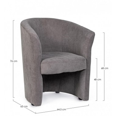 POLTRONA BELIZE GRIGIO 2