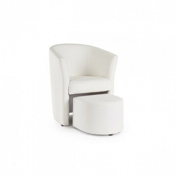 POLTRONA C-POUF RITA BIANCO