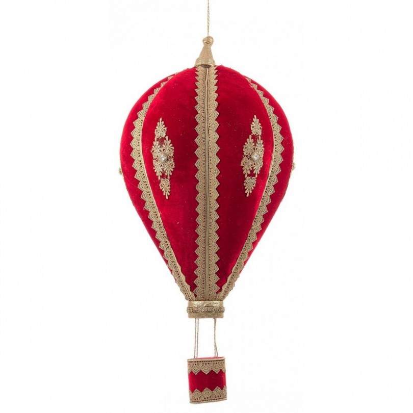 PENDAGLIO COLYN MONGOLFIERA ROSSO-ORO