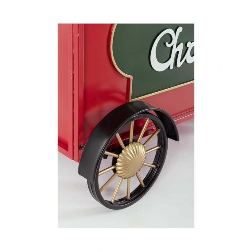 VAGONE TRENO MERRY XMAS ROSSO-VERDE