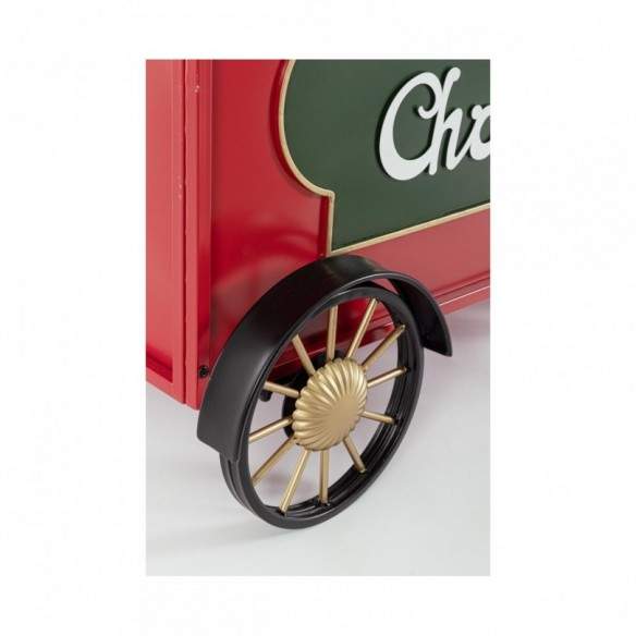 VAGONE TRENO MERRY XMAS ROSSO-VERDE