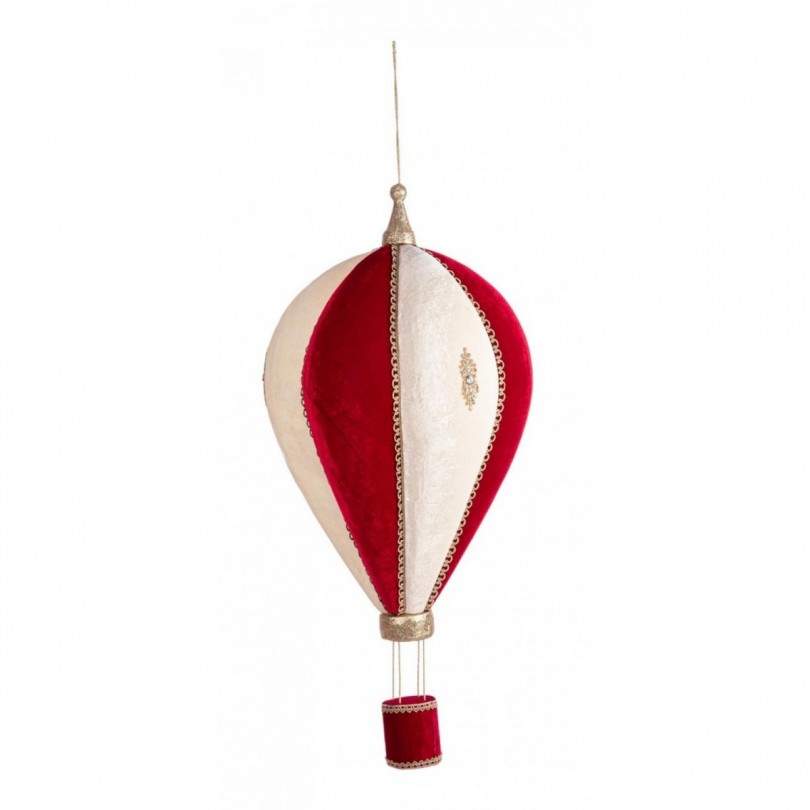 PENDAGLIO LUCREZIA MONGOLFIERA ROSSO H90