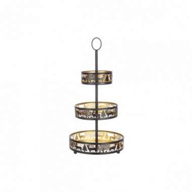 ALZATINA 3P WHITLEY NERO-ORO