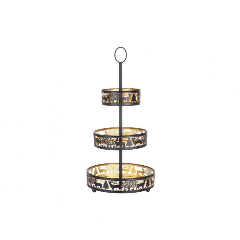 ALZATINA 3P WHITLEY NERO-ORO