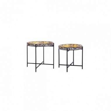 SET2 TAVOLINO ALIZEE NERO-ORO
