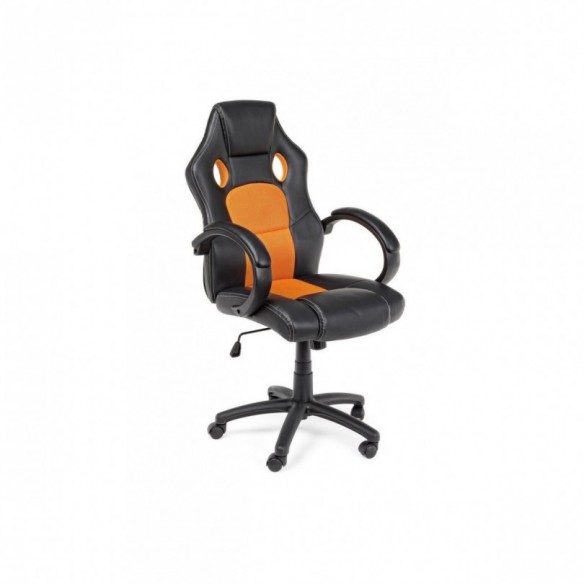POLTRONA UFF C-BR RACING NERO-ARANCIO