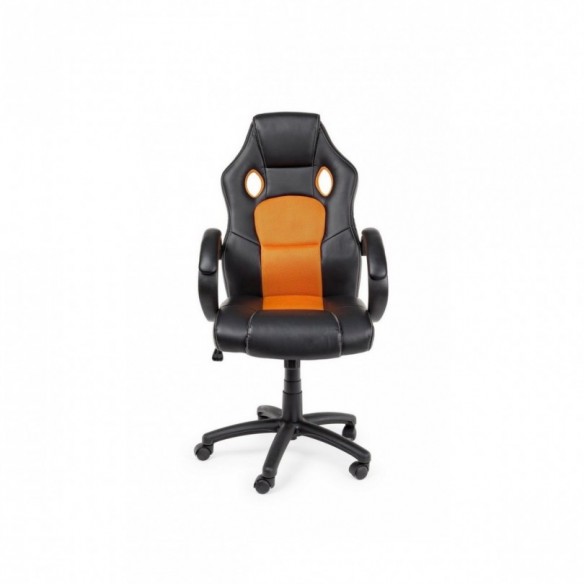 POLTRONA UFF C-BR RACING NERO-ARANCIO