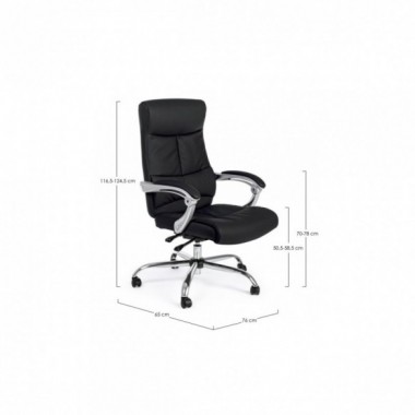 POLTRONA UFF.C-BR LISBONA NERO RECLIN 2