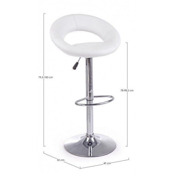 SGABELLO BAR CHEYENNE BIANCO SGABELLO BAR CHEYENNE BIANCO