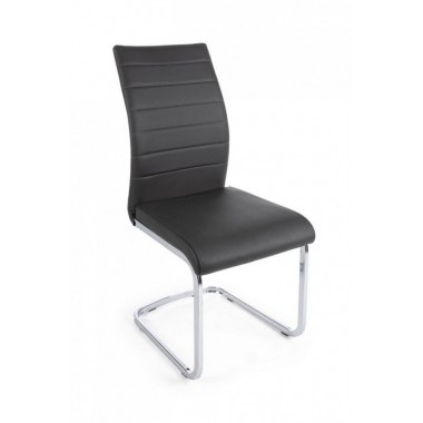 SEDIA MYRA PU GRIGIO SCURO