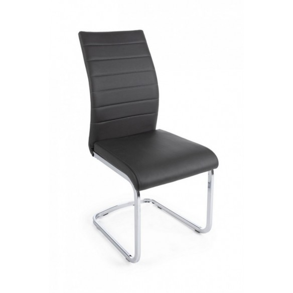 SEDIA MYRA PU GRIGIO SCURO